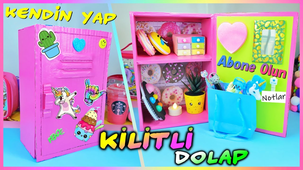 KENDİN YAP Kilitli Kasa / Ayakkabı Kutusundan Masa Düzenleyici Yapımı – El İşi Okula Dönüş Hileleri
