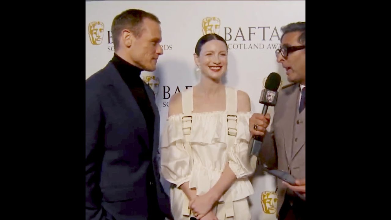 Caitriona Balfe + Sam Heughan - BAFTA Scot 2022 Red Carpet Interview