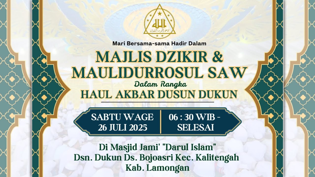 🔴LIVE STREAMING ||| MAJLIS DZIKIR & MAULIDURROSUL SAW. HAUL AKBAR DUSUN DUKUN BOJOASRI LAMONGAN
