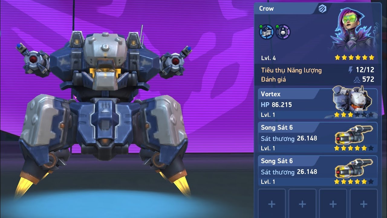 Quá mạnh mẽ vortex song sát 6| Mech Arena 