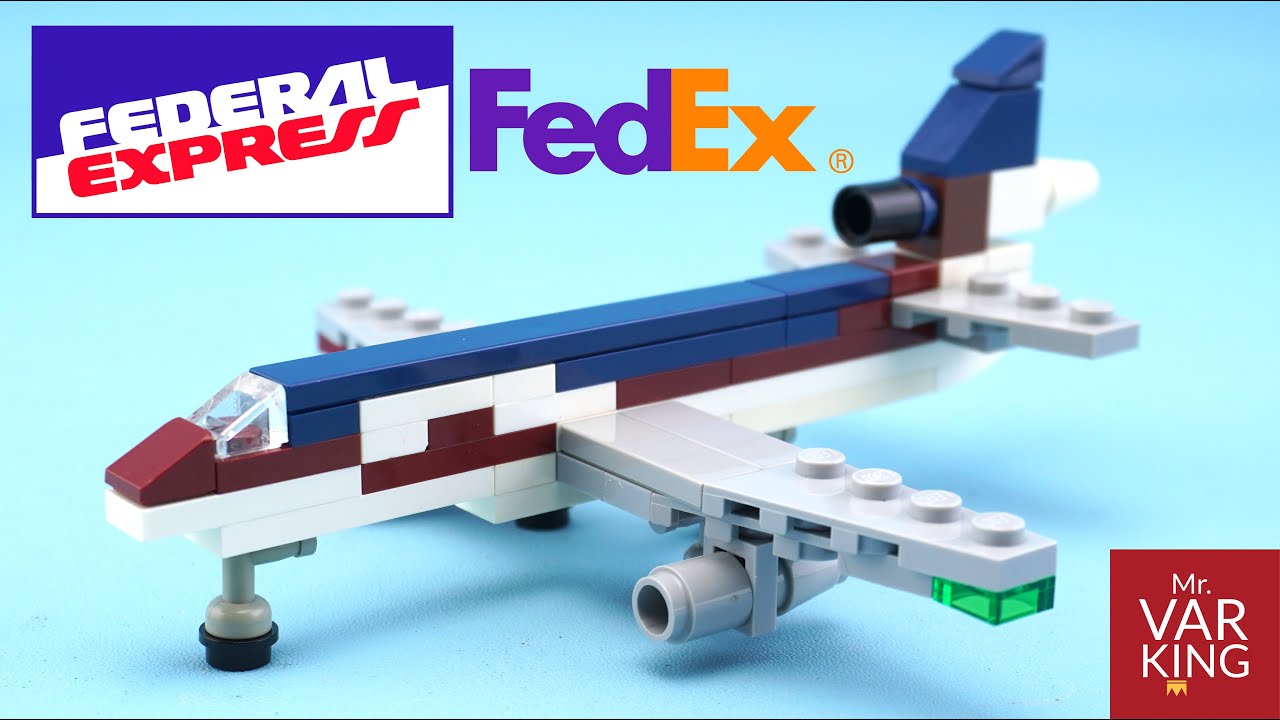 LEGO tutorial DC-10 Fed Ex retro purple top