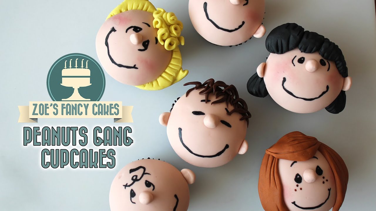 Peanuts movie cupcakes peanuts gang cupcake tutorial
