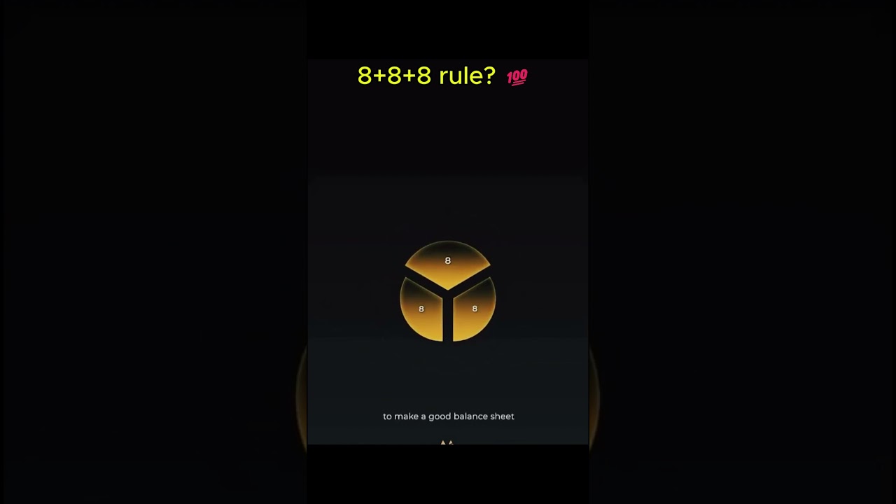 The Smart Student’s Rule: 8+8+8 = Success 