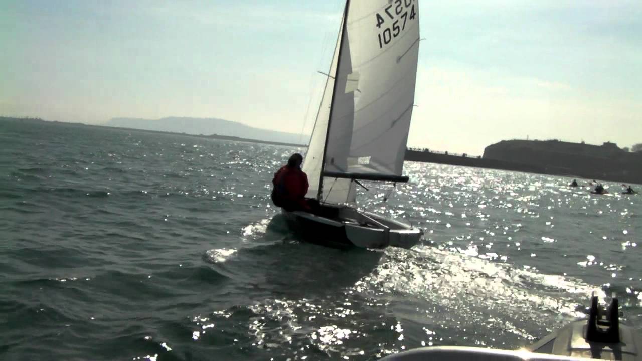 Wayfarer mk4 Bolton wanderer's first outing, sailing in Weymouth harbour 2012