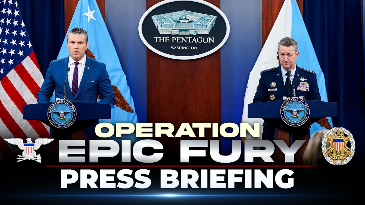 LIVE: Secretary of War Hegseth, Gen. Dan Caine’ Press Briefing on Operation Epic Fury against Iran