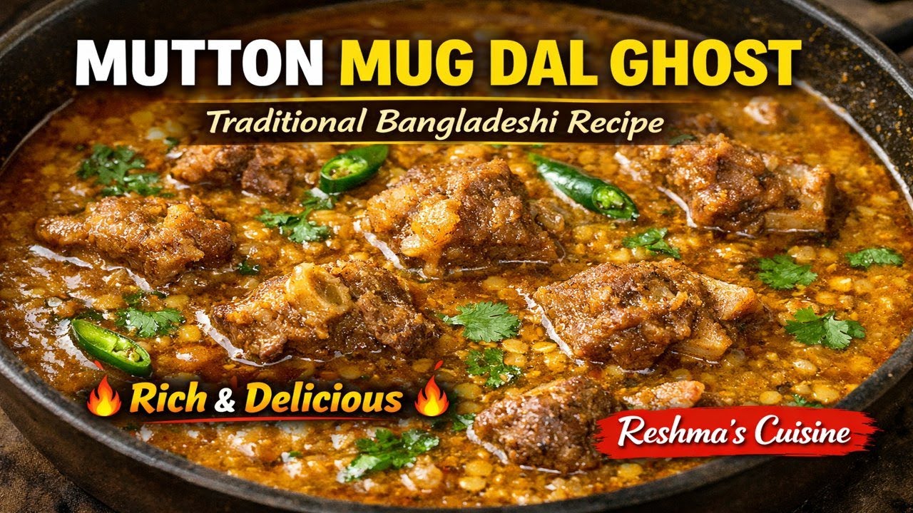 মাটন মুগডাল গোস্ত রেসিপি | ঘরোয়া ও সহজ পদ্ধতিতে সুস্বাদু রান্না