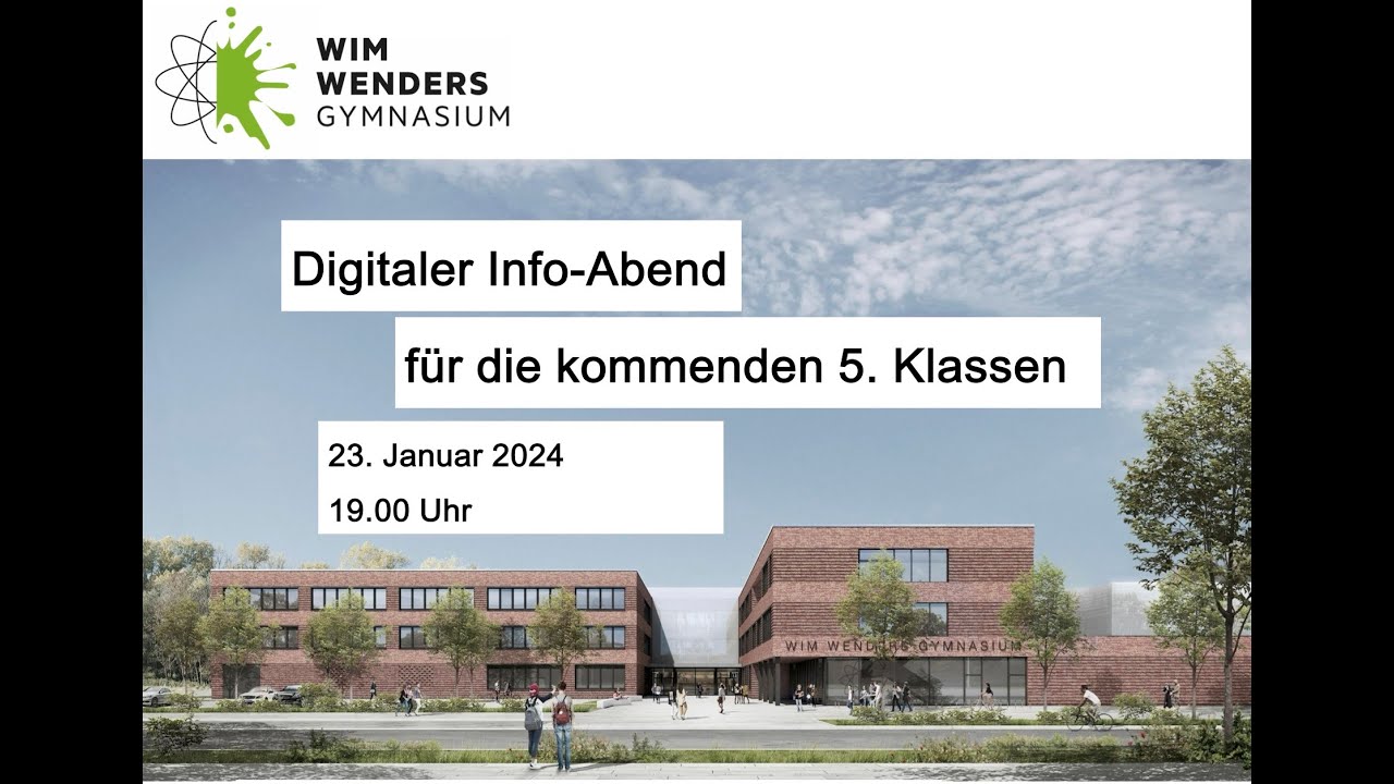 Digitaler Info-Abend für künftige 5. Klassen