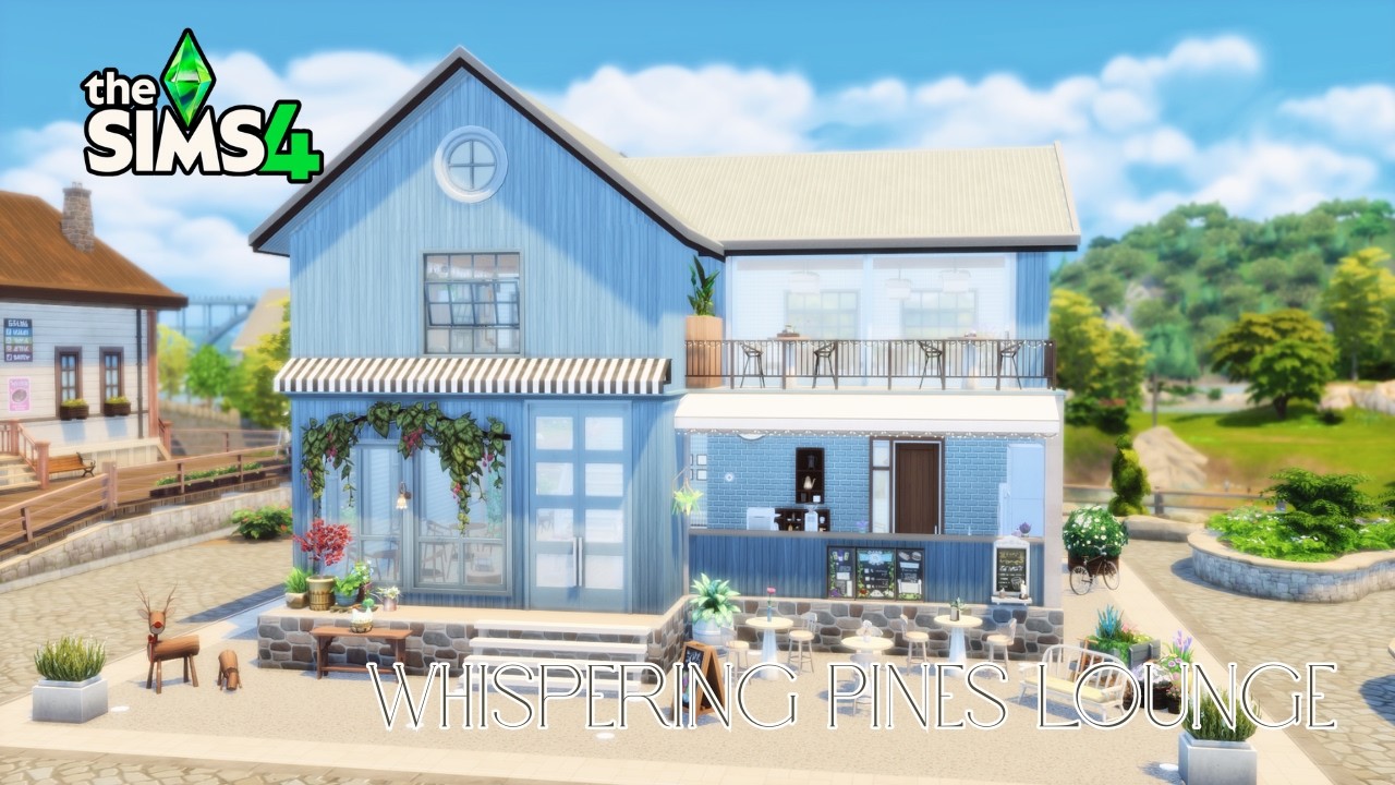 Whispering Pines Lounge | The Sims 4 Build | Speed Build | Lounge | No CC