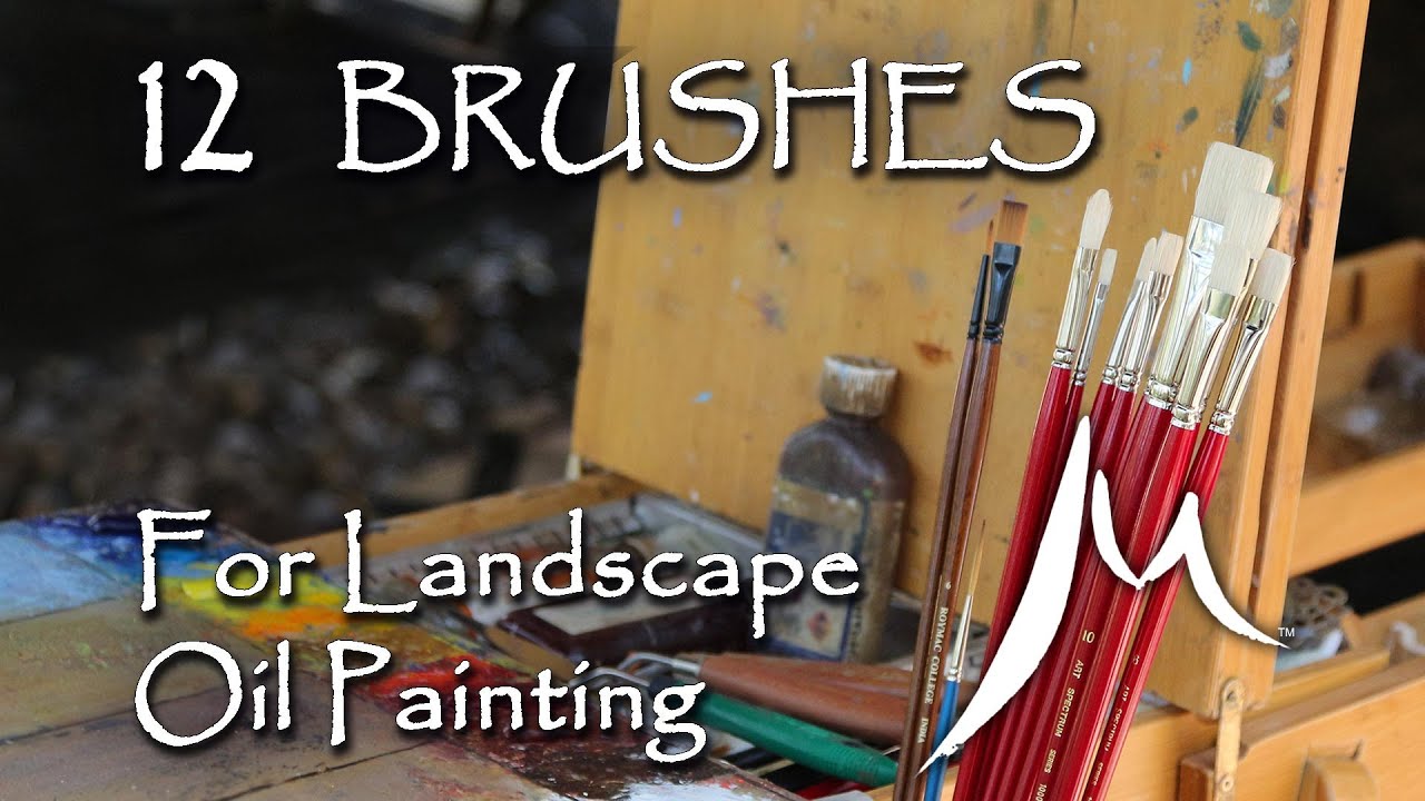 12 Brushes For Landscape Oil Painting