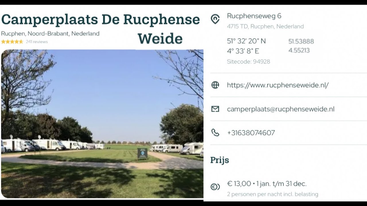 Camperplaats De Rucphense Weide Sitecode: 94928 #2022-154