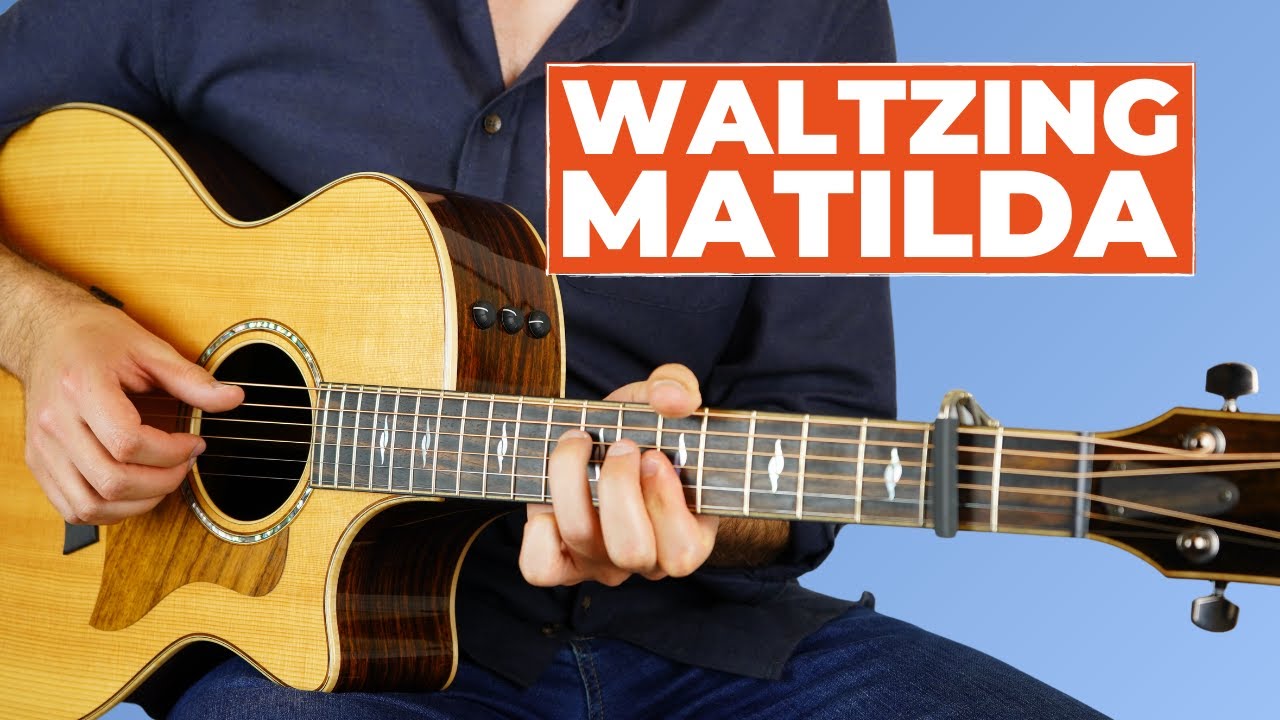 Waltzing Matilda - Fingerstyle Guitar Lesson - Six String Fingerpicking