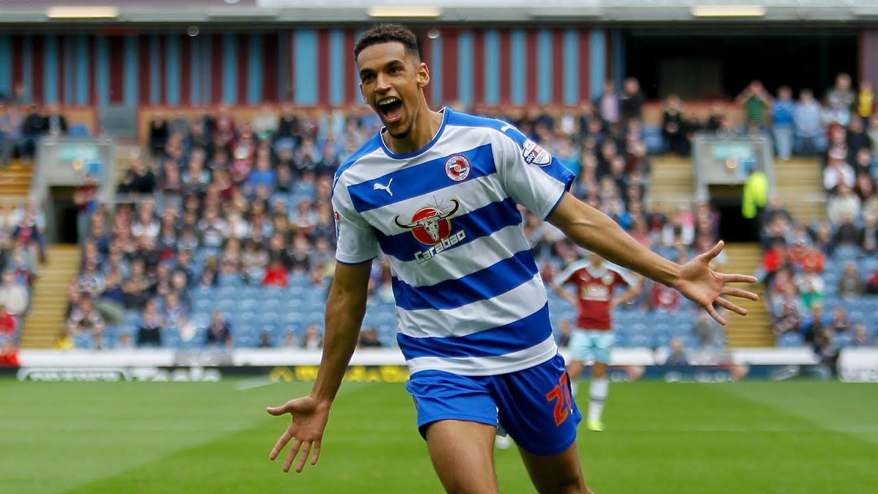 Nick Blackman opens the scoring for Reading in Burnley
