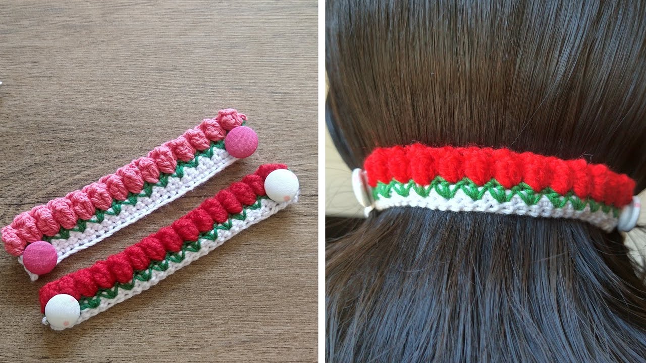 How to Crochet Facemask Adapter | Crochet Tulip Stitch  #facemaskextender