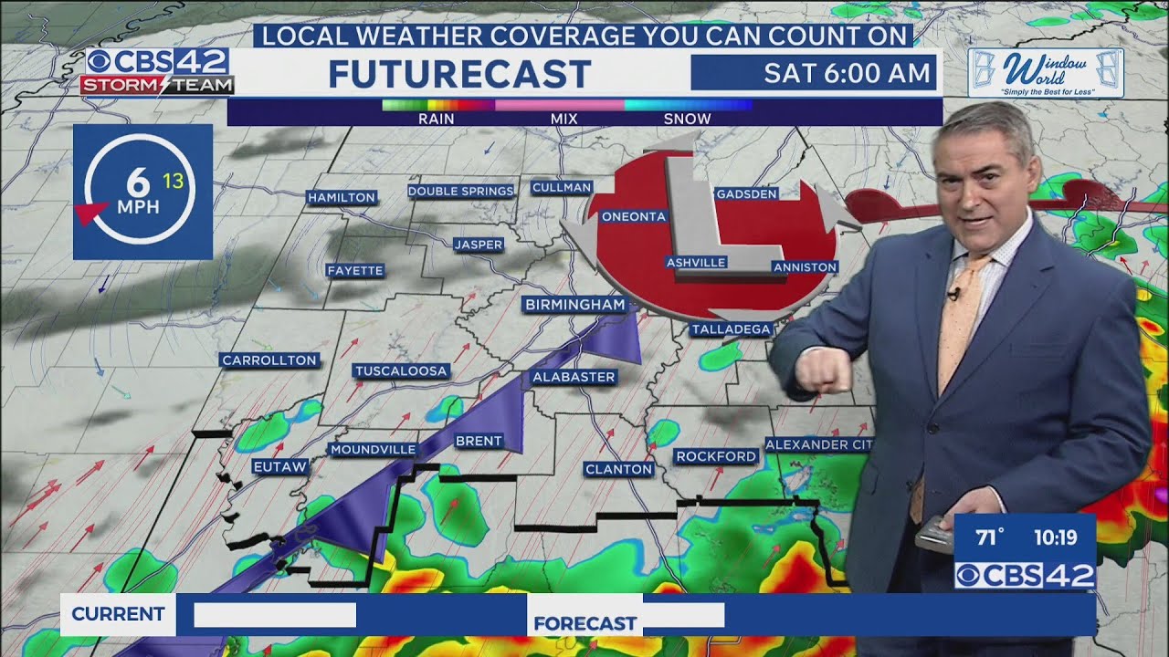 From Record Heat to Strong Storms To Arctic Chill Across Alabama  - CBS42 News @ 10pm