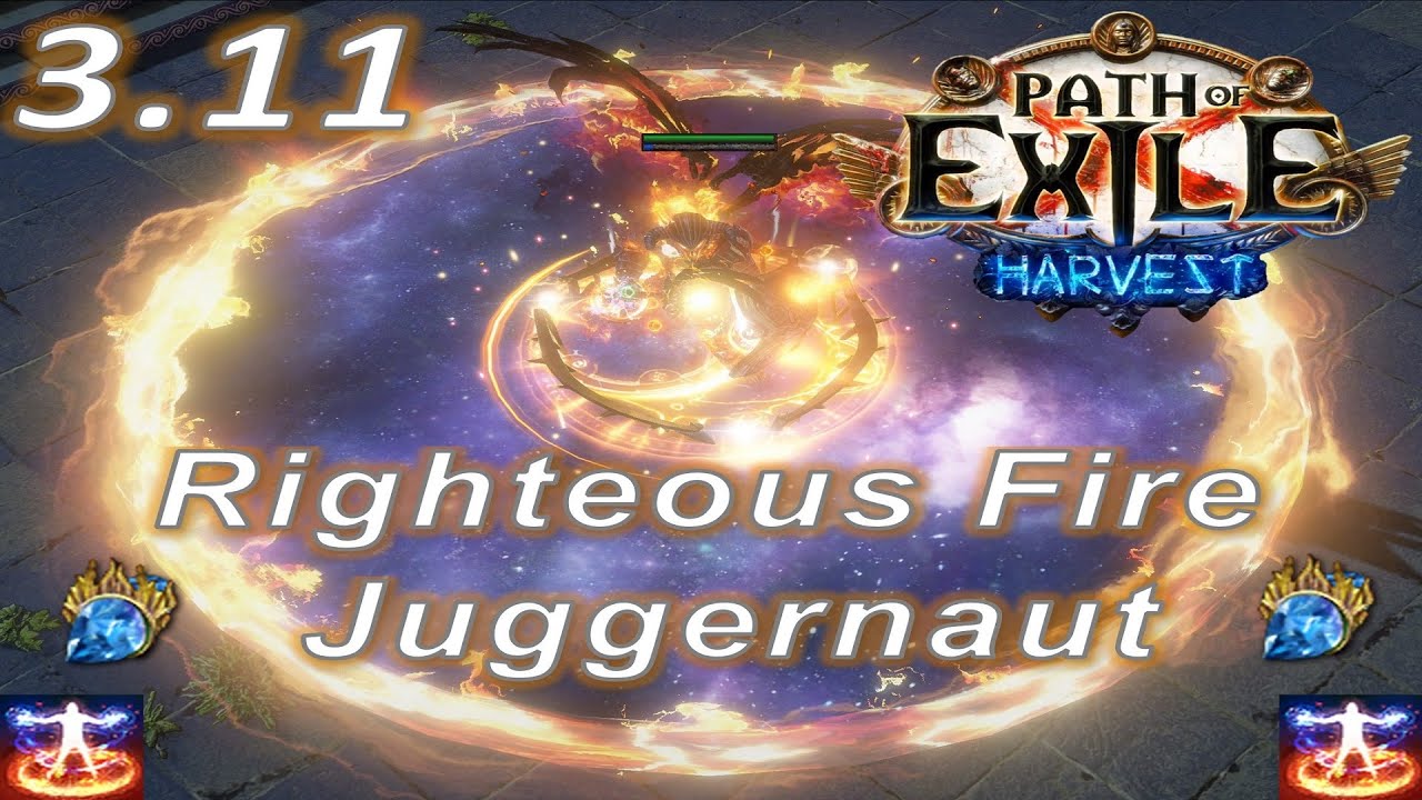 Path of Exile 3.12 - Righteous Fire Juggernaut (Ultra Fast) build - PoE Heist