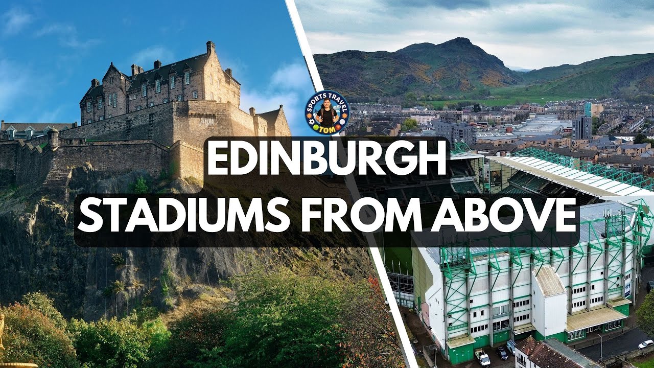 EDINBURGH'S major sporting stadiums: MURRAYFIELD, TYNECASTLE PARK, EASTER ROAD | DJI Mini  3