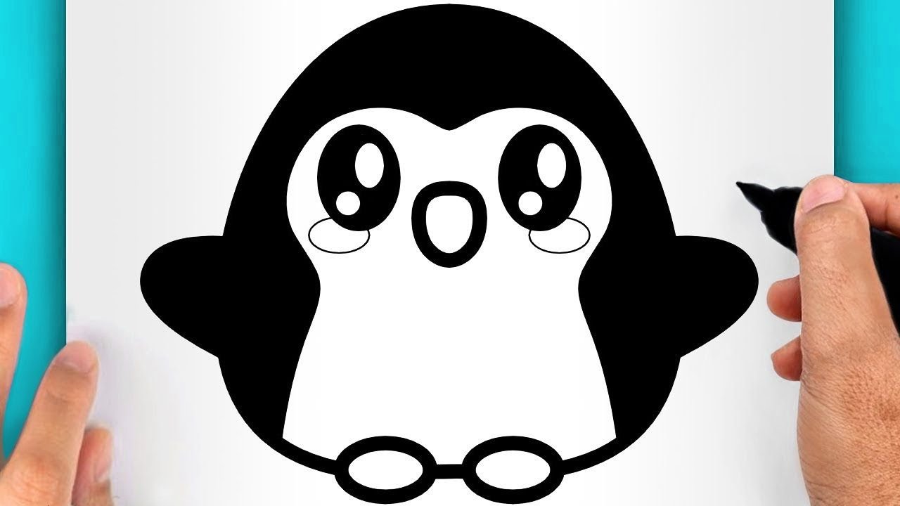 DISEGNI FACILI DA FARE | COME DISEGNARE UN PINGUINO FACILE (VIDEO DI DISEGNI KAWAII)