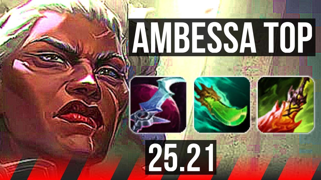 AMBESSA vs YONE (TOP) | 16 solo kills, 16/1/1, Legendary | KR Grandmaster | 25.21