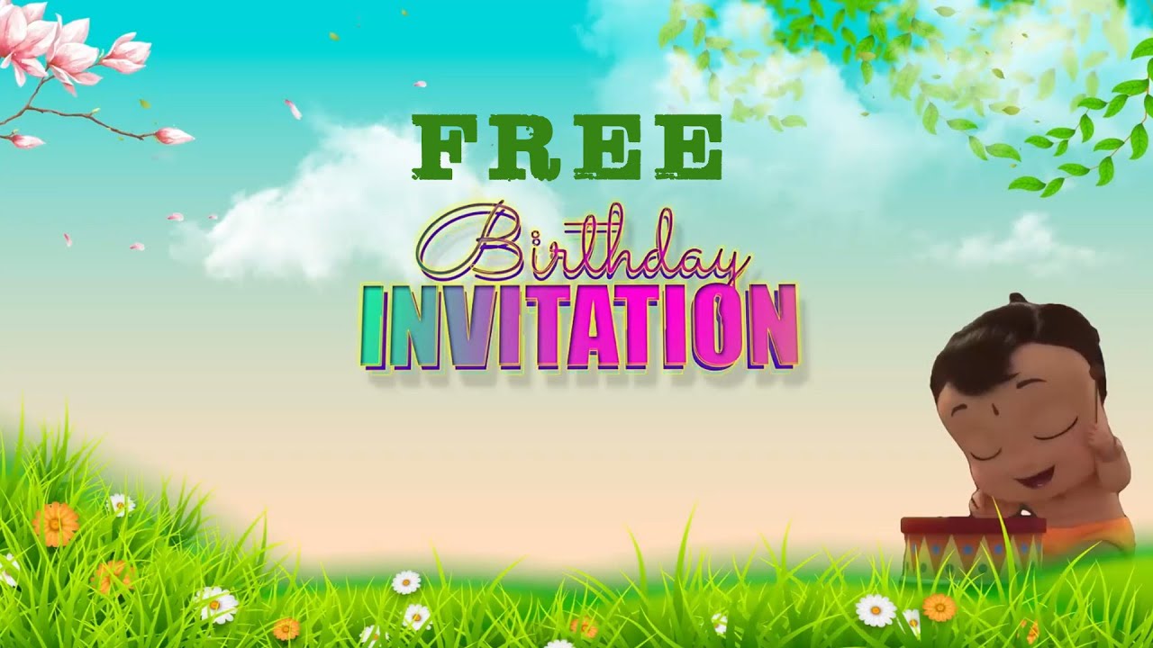 010__Natur Theme Birthday Invitation | Free Project