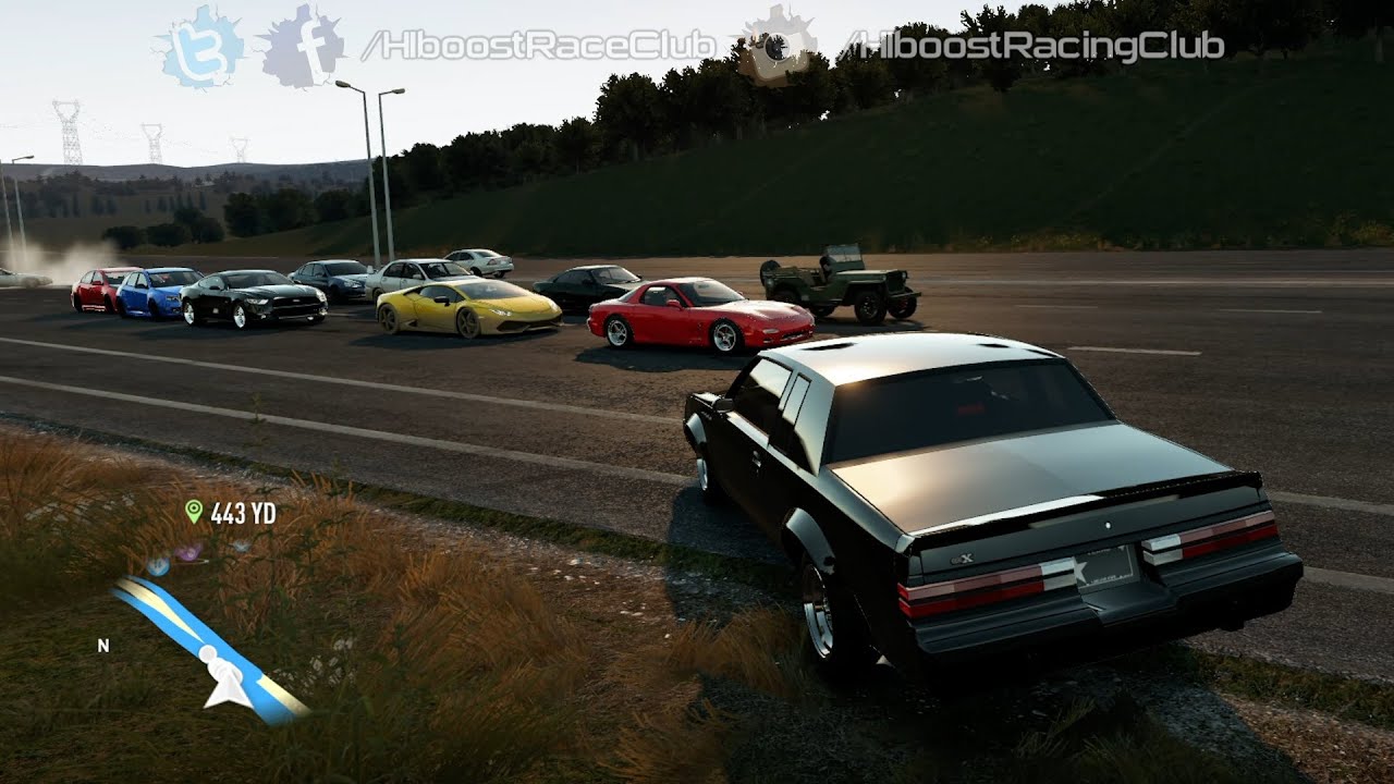 Forza Horizon 2 (XB1) | 550HP GNX Build | 1/4 Mile Highway Drags + Rolls w/ Evos, WRX, CRX more