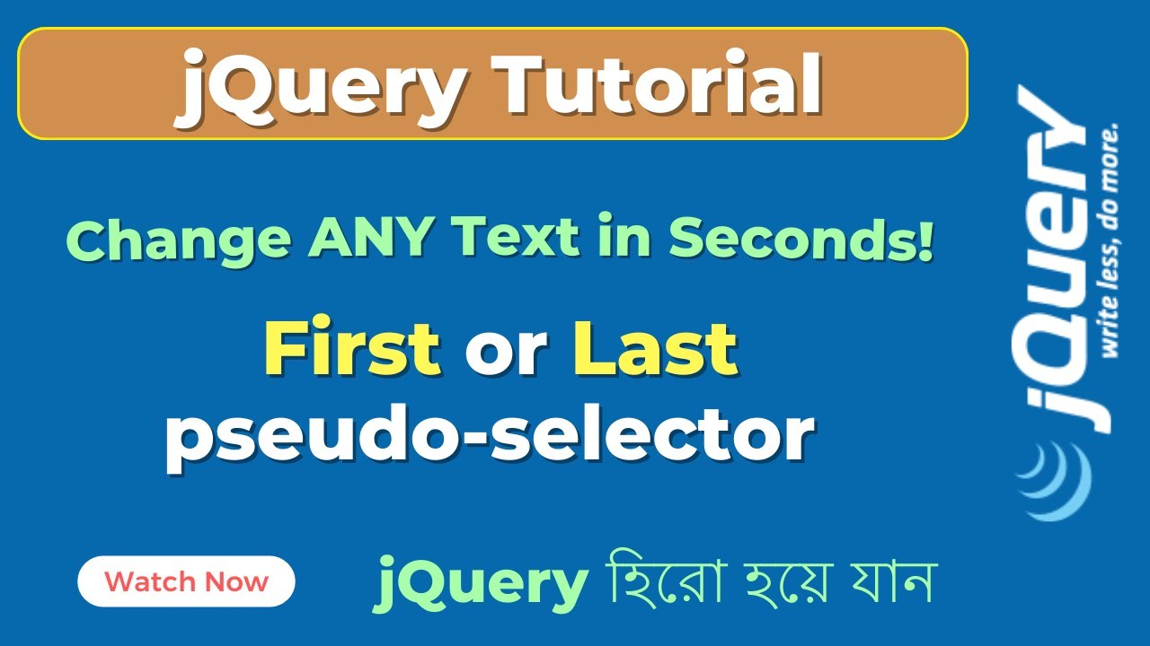 Master jQuery First and Last Selectors | Easily Change Text Inside Any Element! | SoftAll