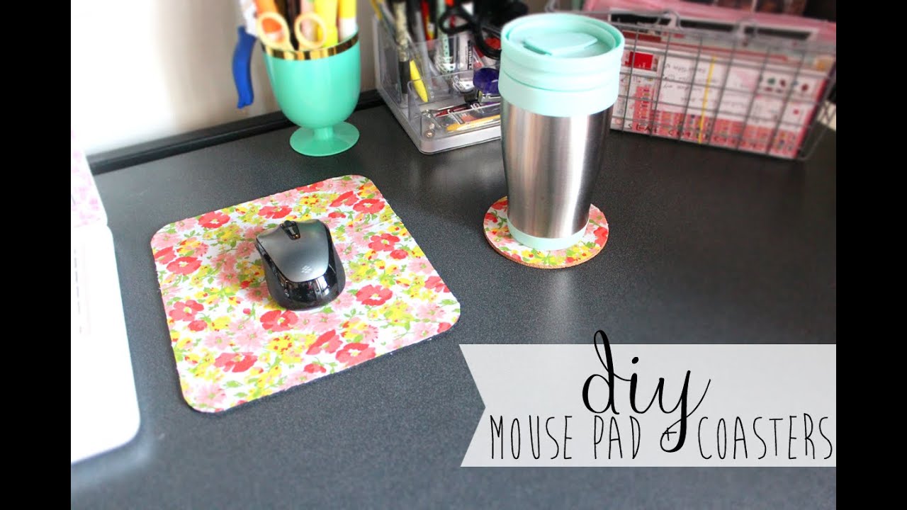 ✿ DIY: Easy Upcycled Mousepad & Coasters ✿