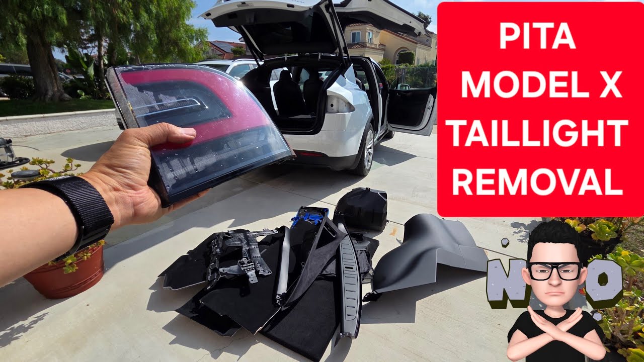 Как снять задний фонарь Tesla Model X! #teslamodelx