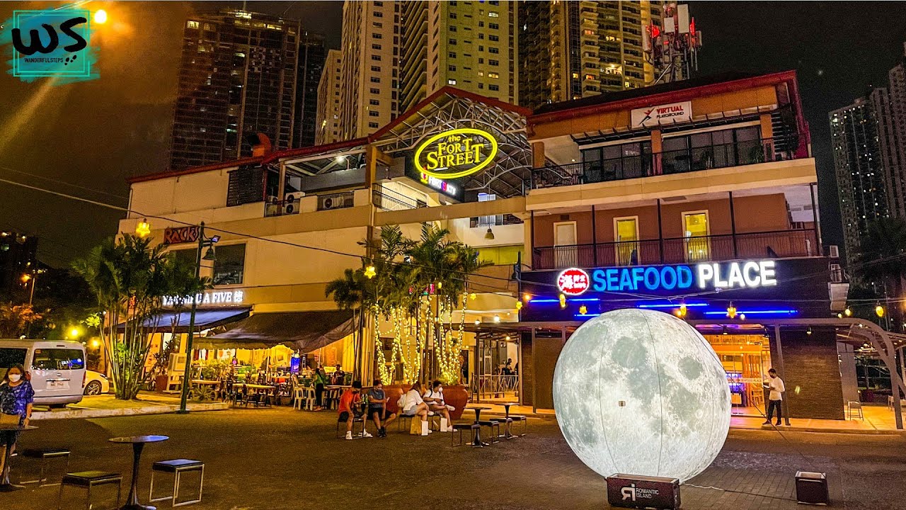 [4K] THE FORT STRIP BGC Nightlife - Bonifacio Global City 2022 Taguig PH