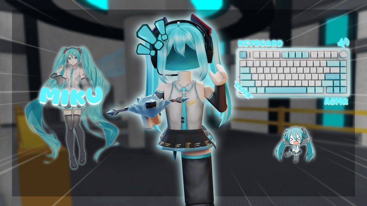 PLAYING MM2 AS HATSUNE MIKU *Keyboard ASMR*