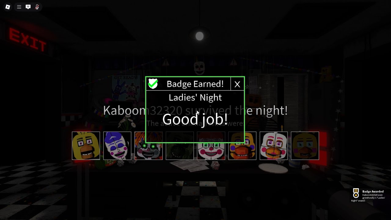 Fnaf Roblox Ultimate Random Night: Ladies' Night
