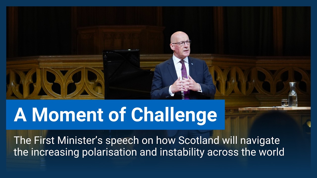 A Moment of Challenge: First Minister's Speech