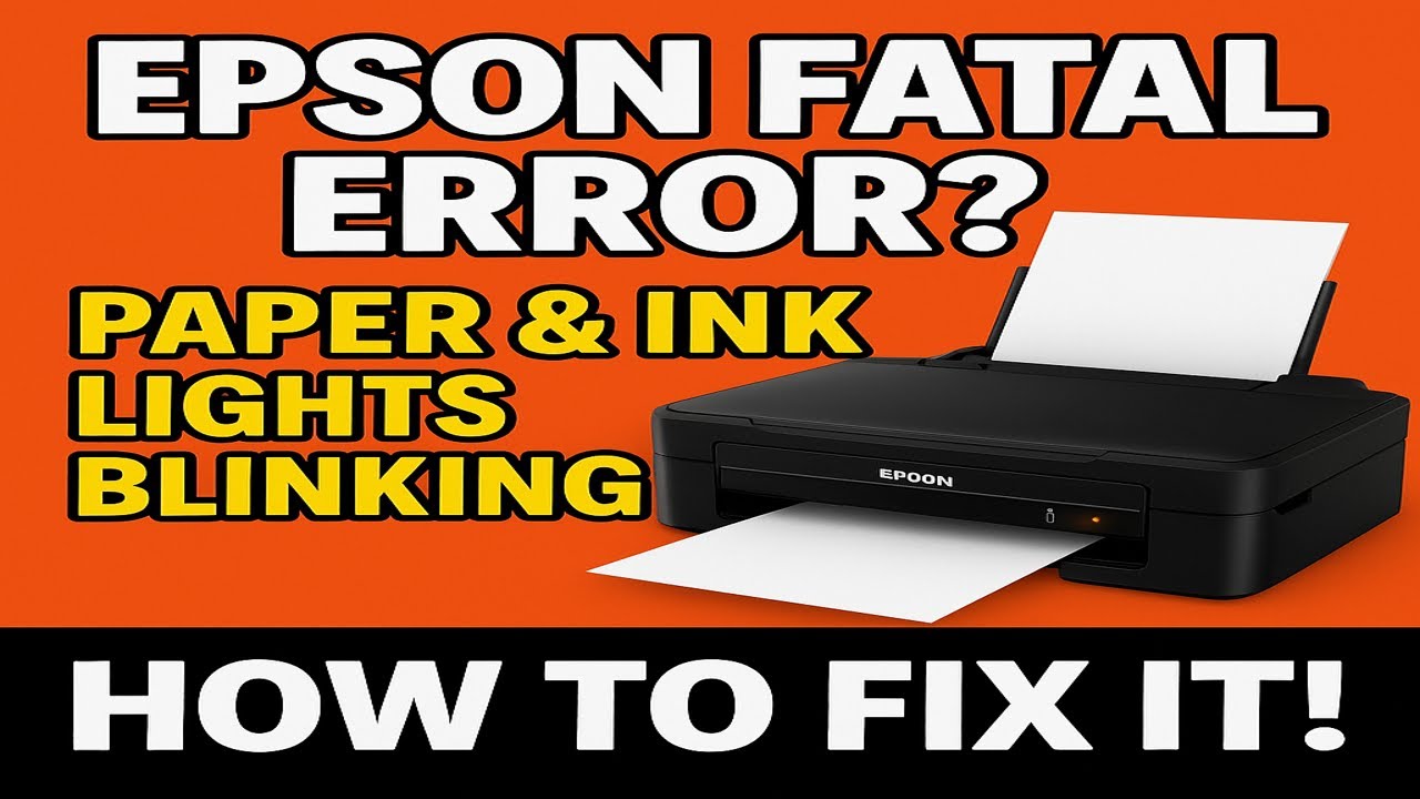 Epson General Error, Fatal Error | Blinking Paper and Ink Lights on Epson Printer
