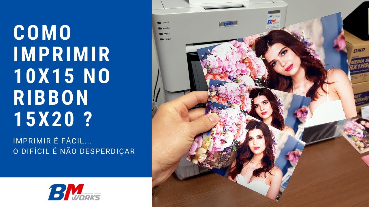Como imprimir sem desperdícios fotos 10x15 em um ribbon 15x20 na impressora DNP DS-RX1HS? | BM WORKS