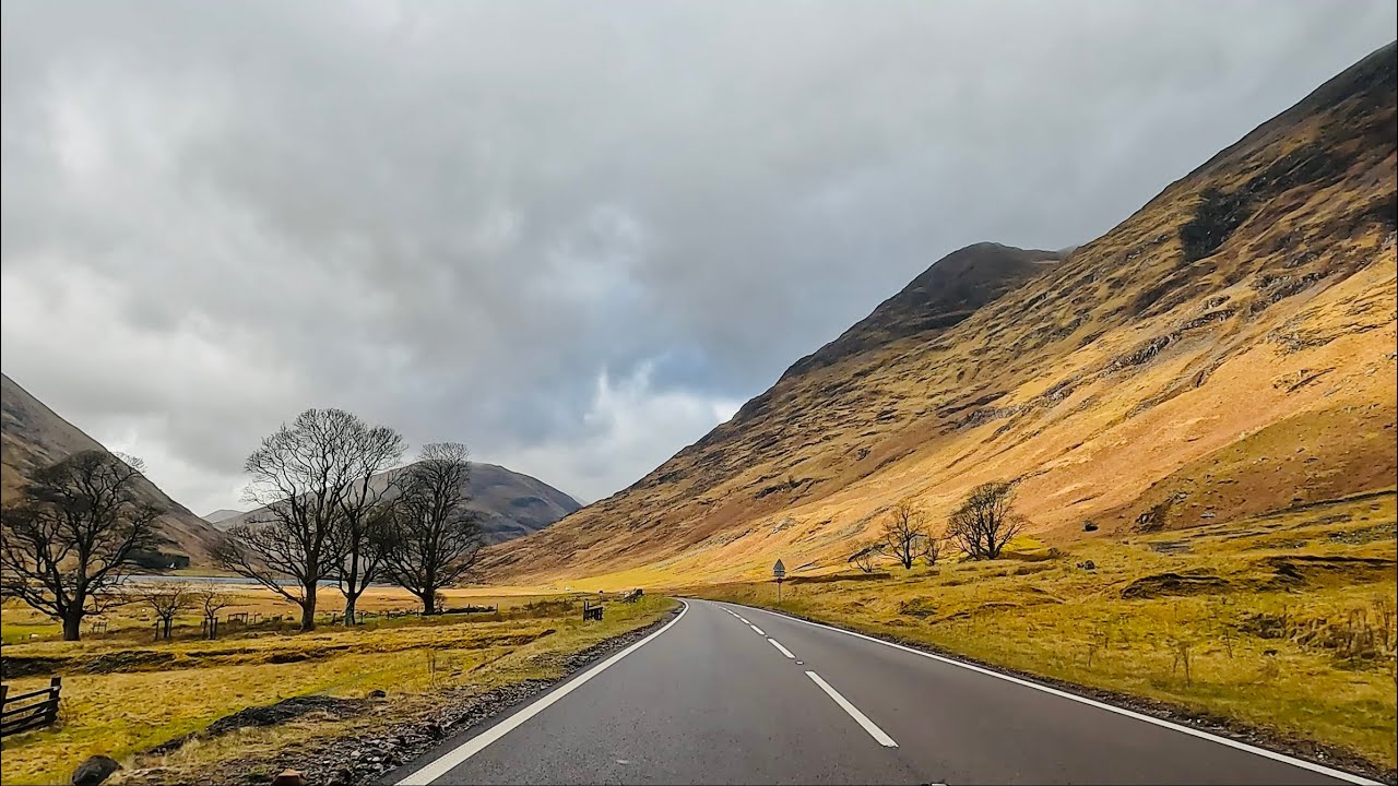 Driving in Scotland | Glencoe Valley Drive | Beautiful Scenery Scottish Highland Holiday | April 23
