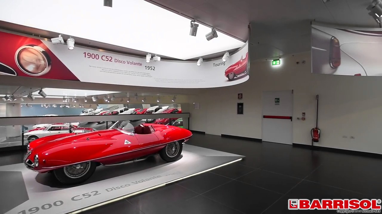 LINEARsystem - sufity świetlne w muzeum Alfy Romeo