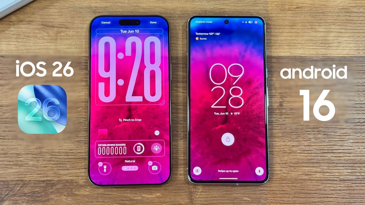 iOS 26 vs Android 16 - COMPARISON | Animations & Customization!
