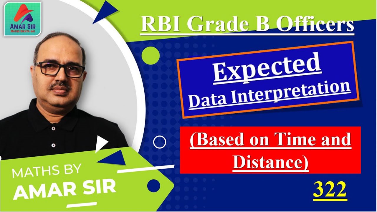 Data Interpretation for RBI Grade B Officers 2023 | Chapter Based DI (Time and Distance) By Amar Sir