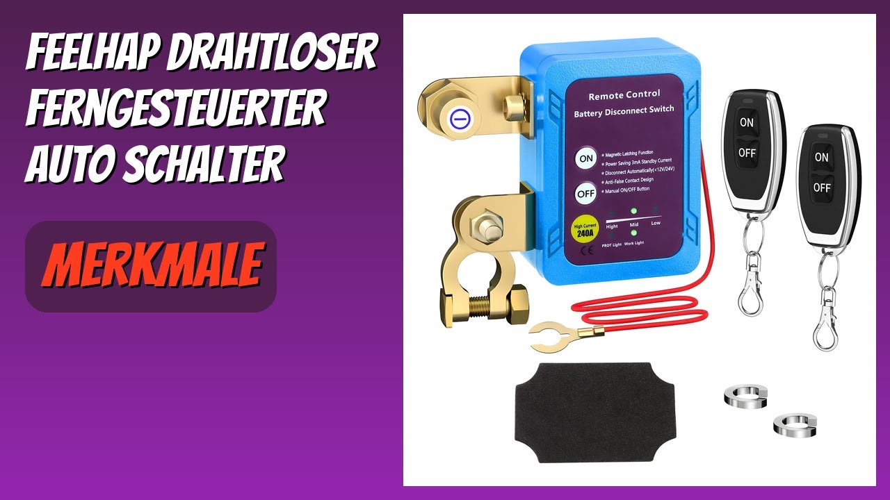 BEWERTUNG (2025): Feelhap Drahtloser Ferngesteuerter Auto Schalter. Infos