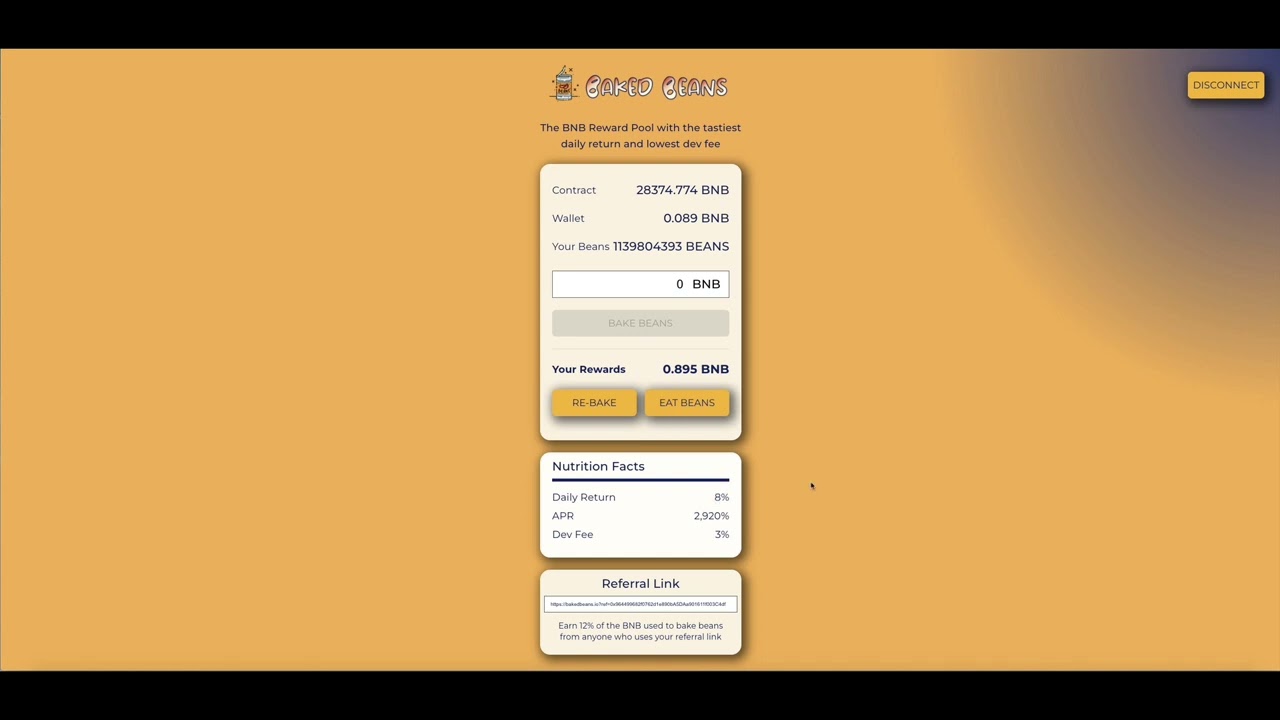 Baked Beans 8% Daily Profit And Calculator