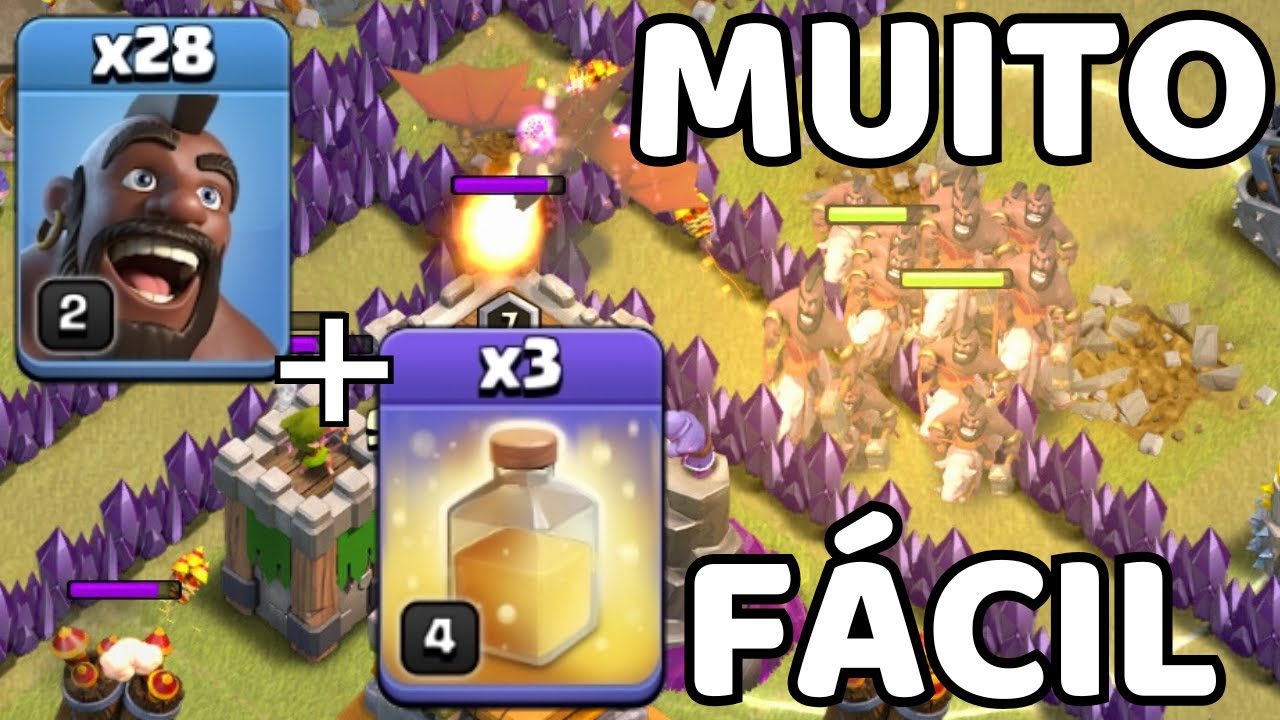 Como Dar PT Em CV7: Essa é a Melhor Estratégia de Ataque Para CV7 PT Fácil! - Clash Of Clans