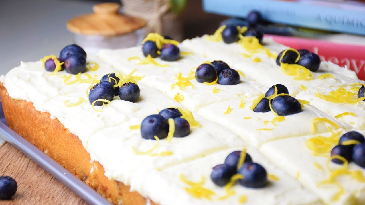 BOLO LIMÃO E BLUEBERRY (SHEET CAKE) | BOLOS BAFÔNICOS