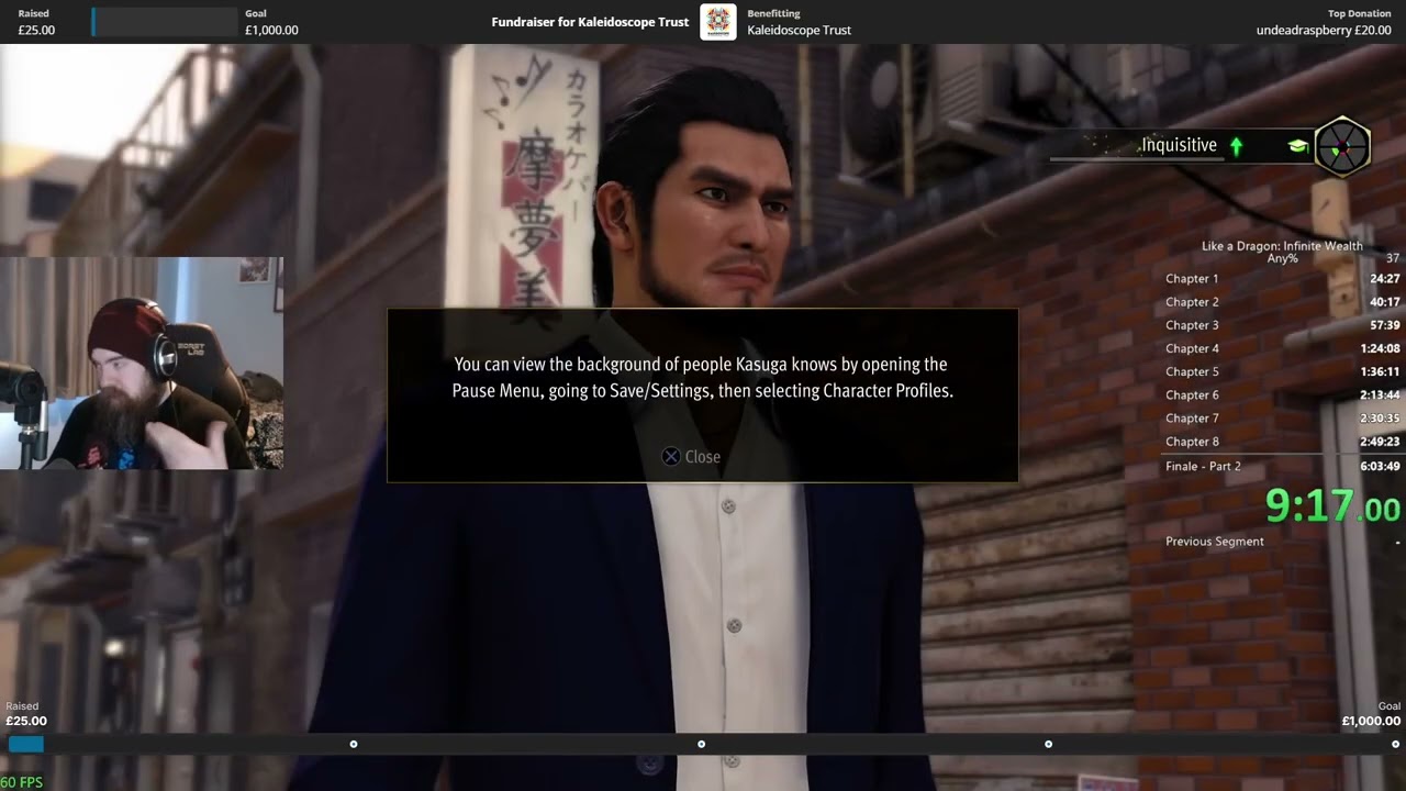 Any% Like a Dragon: Infinite Wealth Speedrun PB - 5:36:45