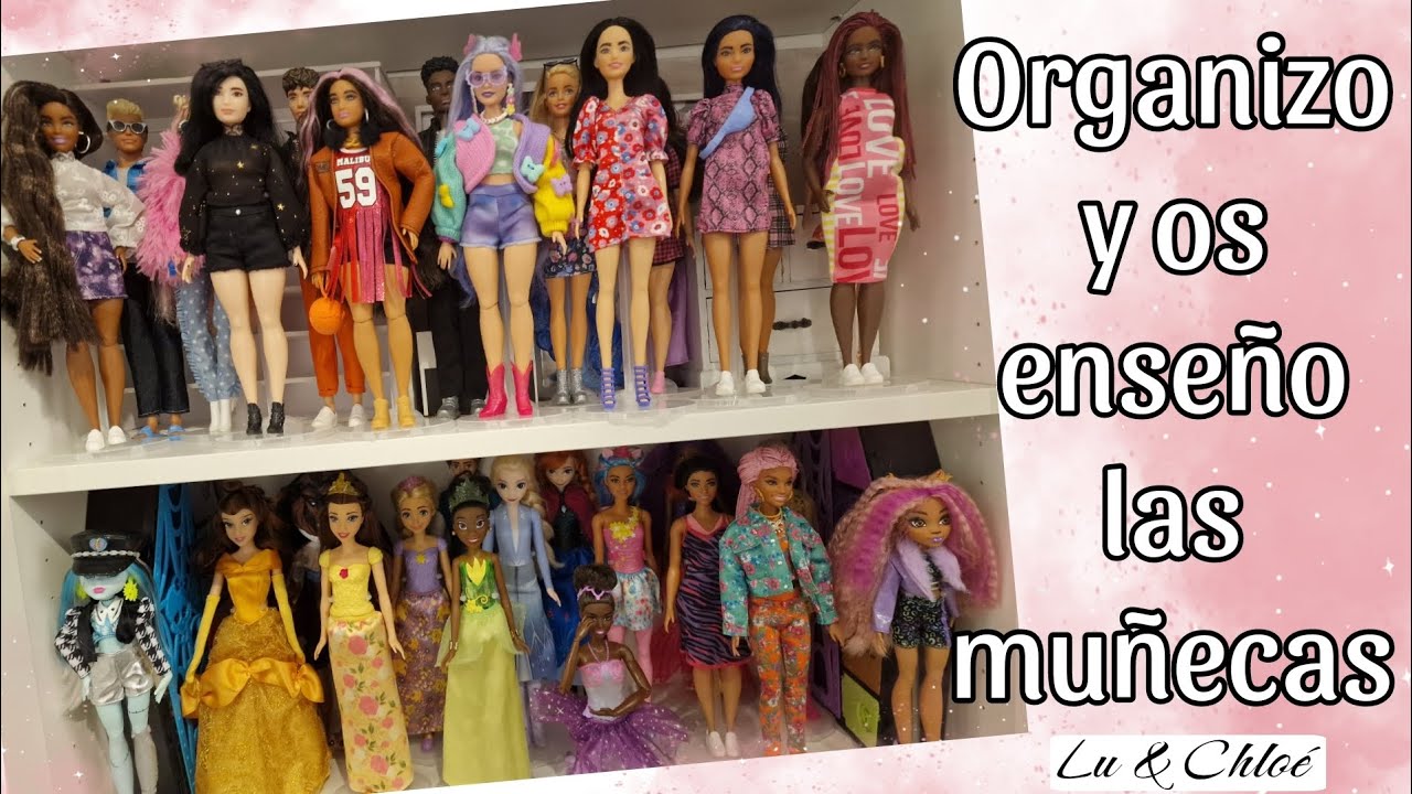 Mi Colección de muñecas 🖤 cambios de look y organización Barbie,monster high y Disney