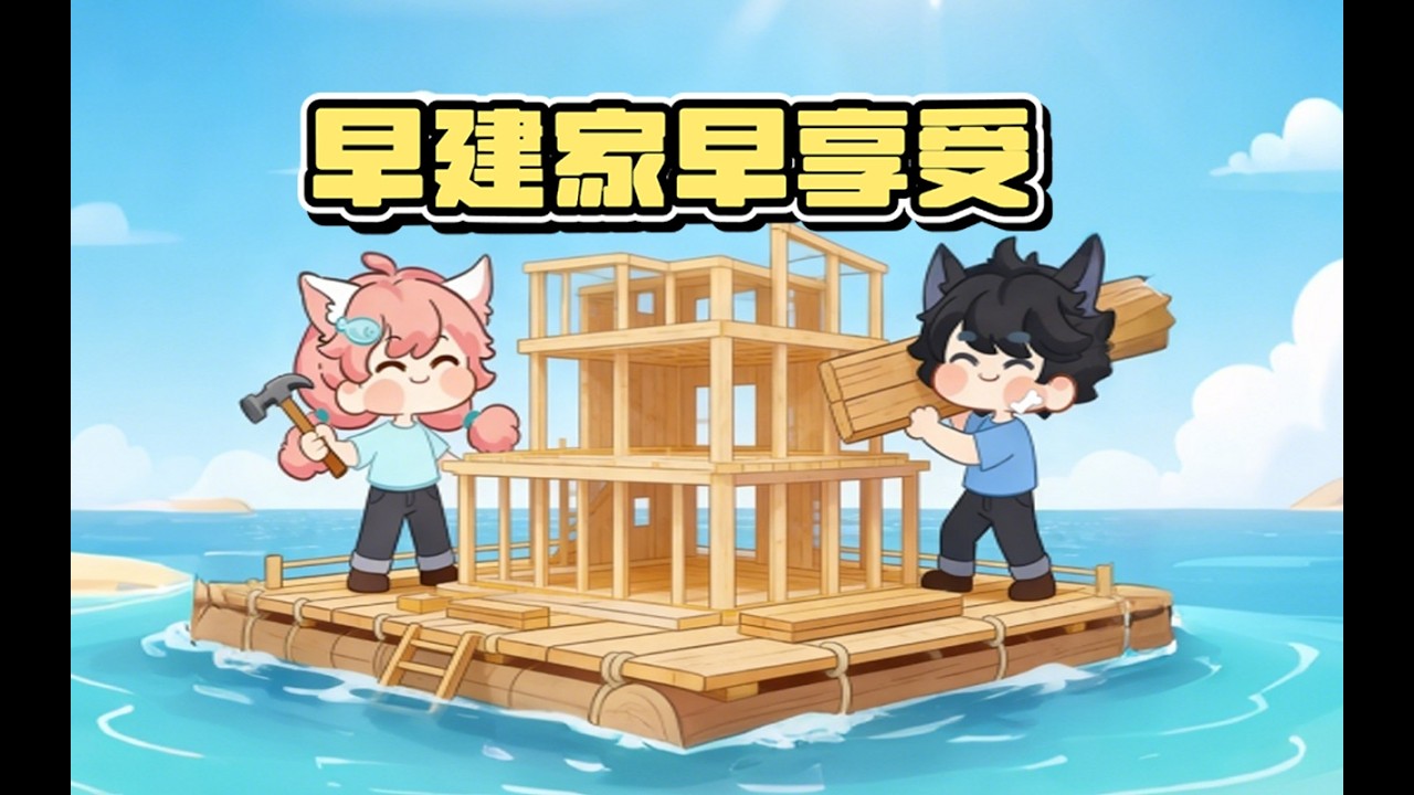 探索海上平台营救第一位幸存者【木筏求生】04双人实况