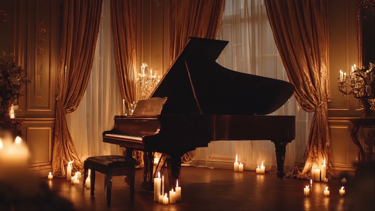 Golden Candlelight Jazz – Relaxing Piano Jazz in an Elegant Night Lounge