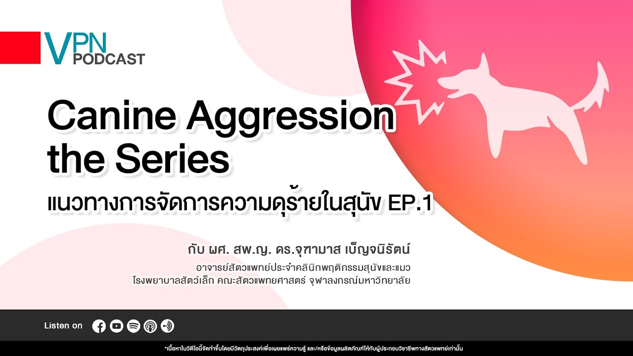 VPN Podcast EP.71 : แนวทางการจัดการความดุร้ายในสุนัข EP. 1