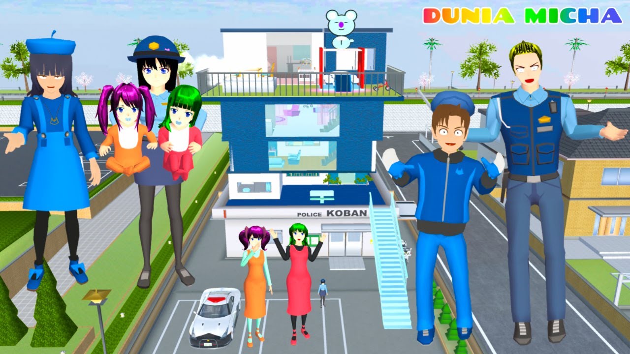 Aiya Susanti Polisi Palsu 👮‍♀️ Yuta Mio Melacak Bayi 👶 Hilang di Polisi Koban | Sakura Simulator