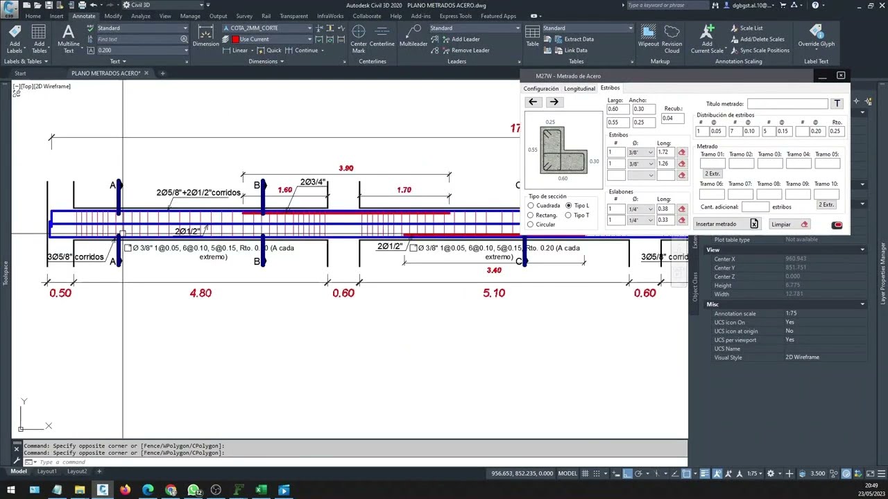 #Metrados - Metrado de Acero - Formatos MW / Parte 6