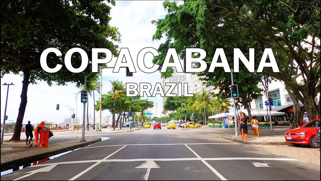 Copacabana, Brazil - Driving Tour 4K