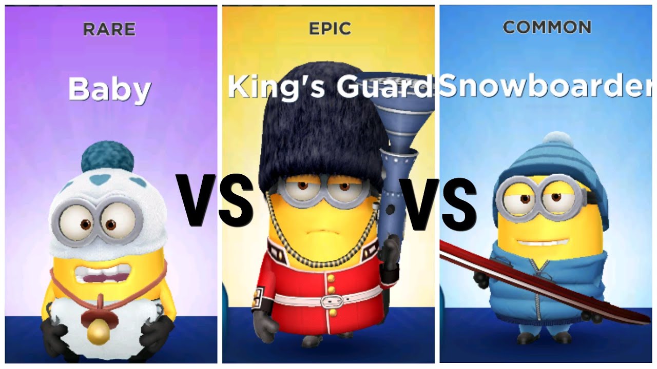 Minion Rush Snowboarder VS King's Guard VS Baby